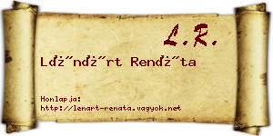 Lénárt Renáta névjegykártya